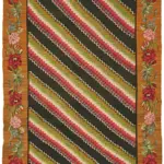 Moldovian Klasik Göbekli Multi Pamuk Üzerine Yün El Dokuma Kilim-166x254