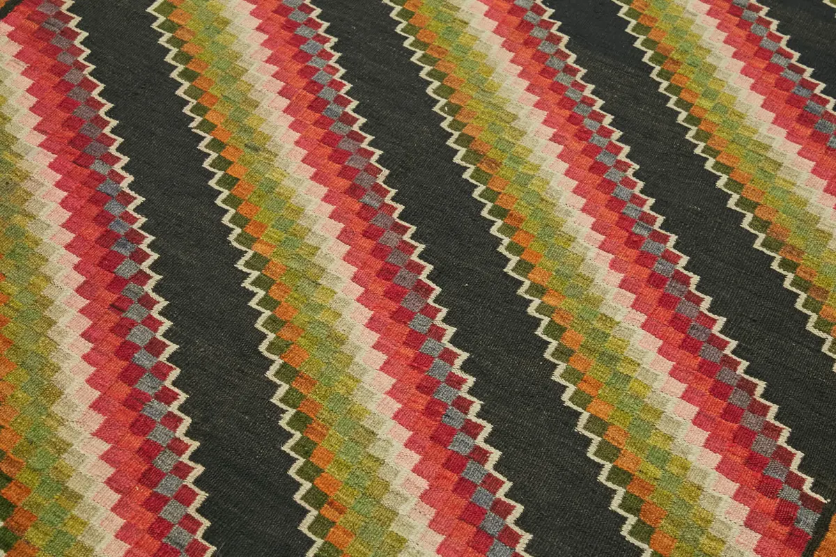 Moldovian Klasik Göbekli Multi Pamuk Üzerine Yün El Dokuma Kilim-166x254 - Görsel 5