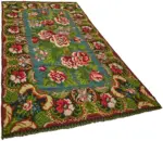 Moldovian Klasik Göbekli Multi Pamuk Üzerine Yün El Dokuma Kilim-165x313 - Görsel 2