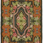 Moldovian Klasik Göbekli Multi Pamuk Üzerine Yün El Dokuma Kilim-218x310