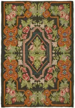 Moldovian Klasik Göbekli Multi Pamuk Üzerine Yün El Dokuma Kilim-218x310