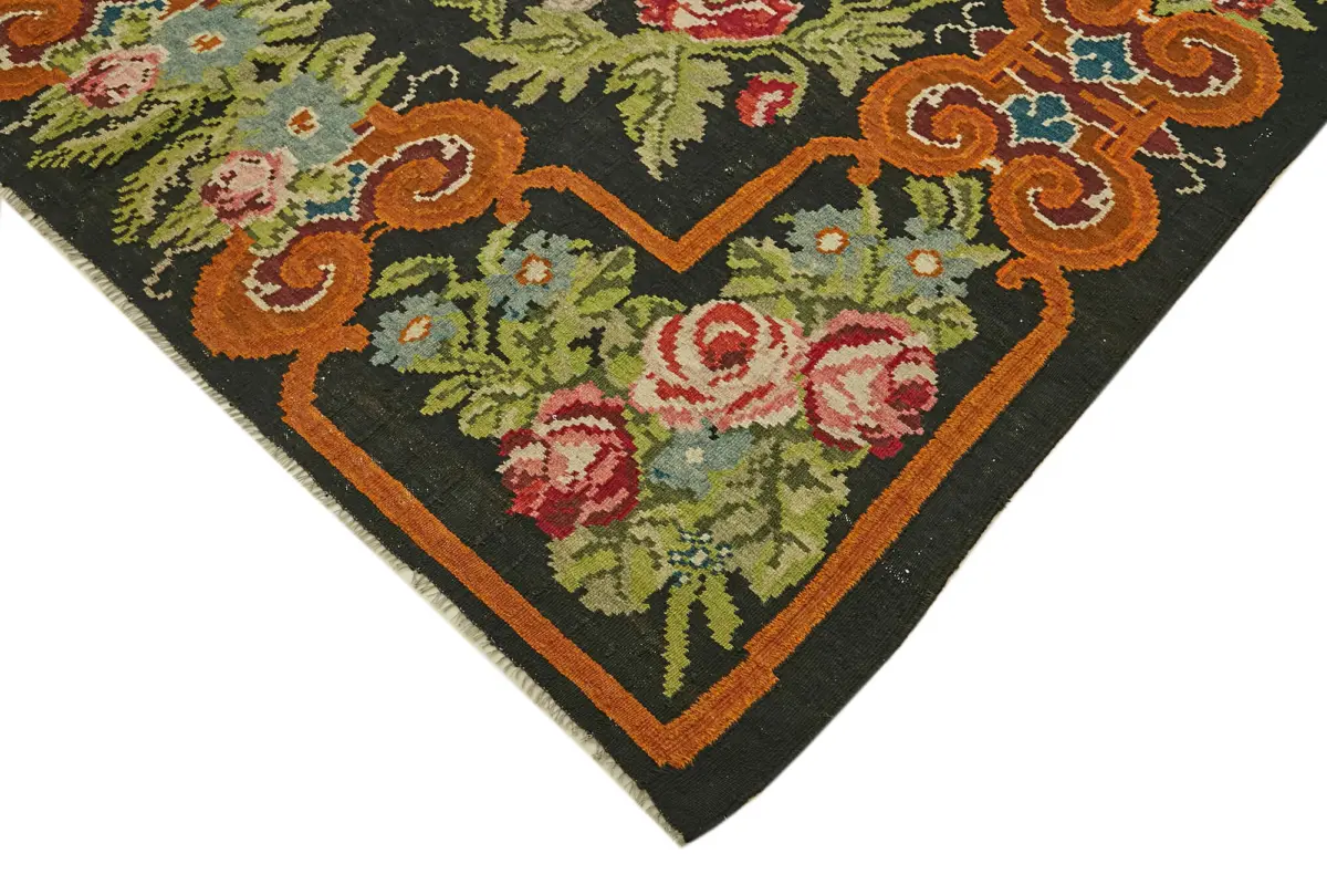 Moldovian Klasik Göbekli Multi Pamuk Üzerine Yün El Dokuma Kilim-218x310 - Görsel 4