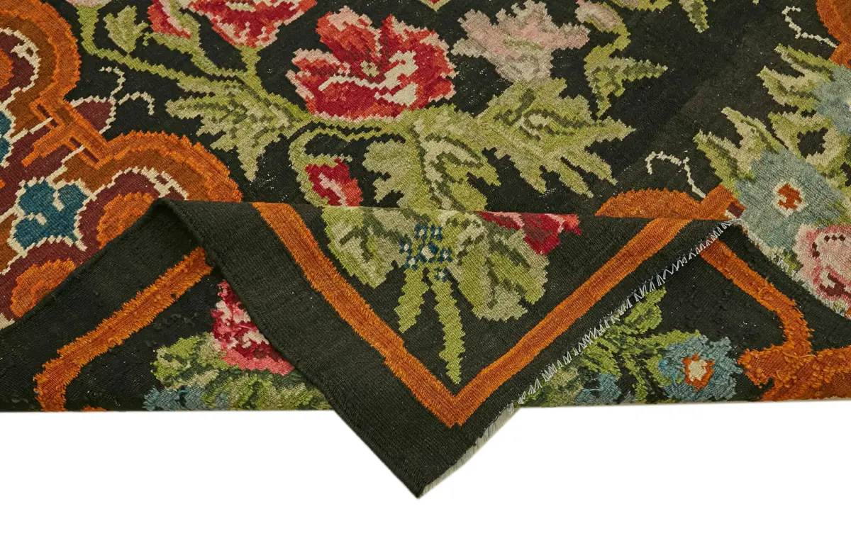 Moldovian Klasik Göbekli Multi Pamuk Üzerine Yün El Dokuma Kilim-218x310 - Görsel 6