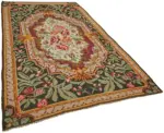 Moldovian Klasik Göbekli Multi Pamuk Üzerine Yün El Dokuma Kilim-202x344 - Görsel 2