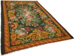 Moldovian Klasik Göbekli Multi Pamuk Üzerine Yün El Dokuma Kilim-207x308 - Görsel 2