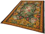 Moldovian Klasik Göbekli Multi Pamuk Üzerine Yün El Dokuma Kilim-207x308 - Görsel 3