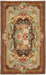 Moldovian Klasik Göbekli Multi Pamuk Üzerine Yün El Dokuma Kilim-202x317