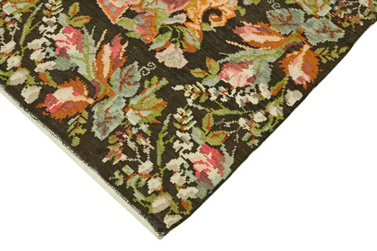 Moldovian Klasik Göbekli Multi Pamuk Üzerine Yün El Dokuma Kilim-208x327 - Görsel 4