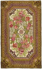 Moldovian Klasik Göbekli Multi Pamuk Üzerine Yün El Dokuma Kilim-195x314