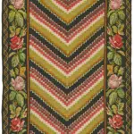 Moldovian Klasik Göbekli Multi Pamuk Üzerine Yün El Dokuma Kilim-173x362