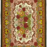 Moldovian Klasik Göbekli Multi Pamuk Üzerine Yün El Dokuma Kilim-225x320