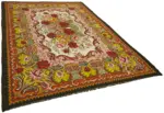 Moldovian Klasik Göbekli Multi Pamuk Üzerine Yün El Dokuma Kilim-225x320 - Görsel 2