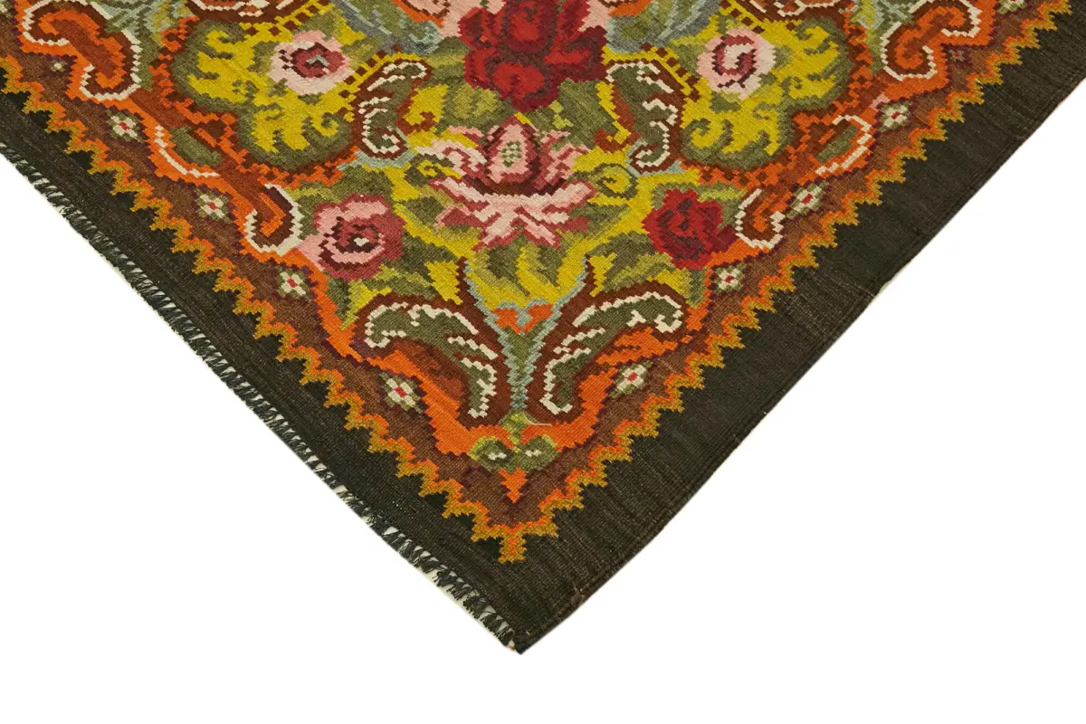 Moldovian Klasik Göbekli Multi Pamuk Üzerine Yün El Dokuma Kilim-225x320 - Görsel 4