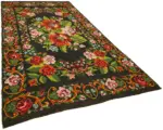 Moldovian Klasik Göbekli Multi Pamuk Üzerine Yün El Dokuma Kilim-210x377 - Görsel 2