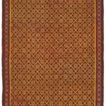 Moldovian Klasik Göbekli Multi Pamuk Üzerine Yün El Dokuma Kilim-178x307
