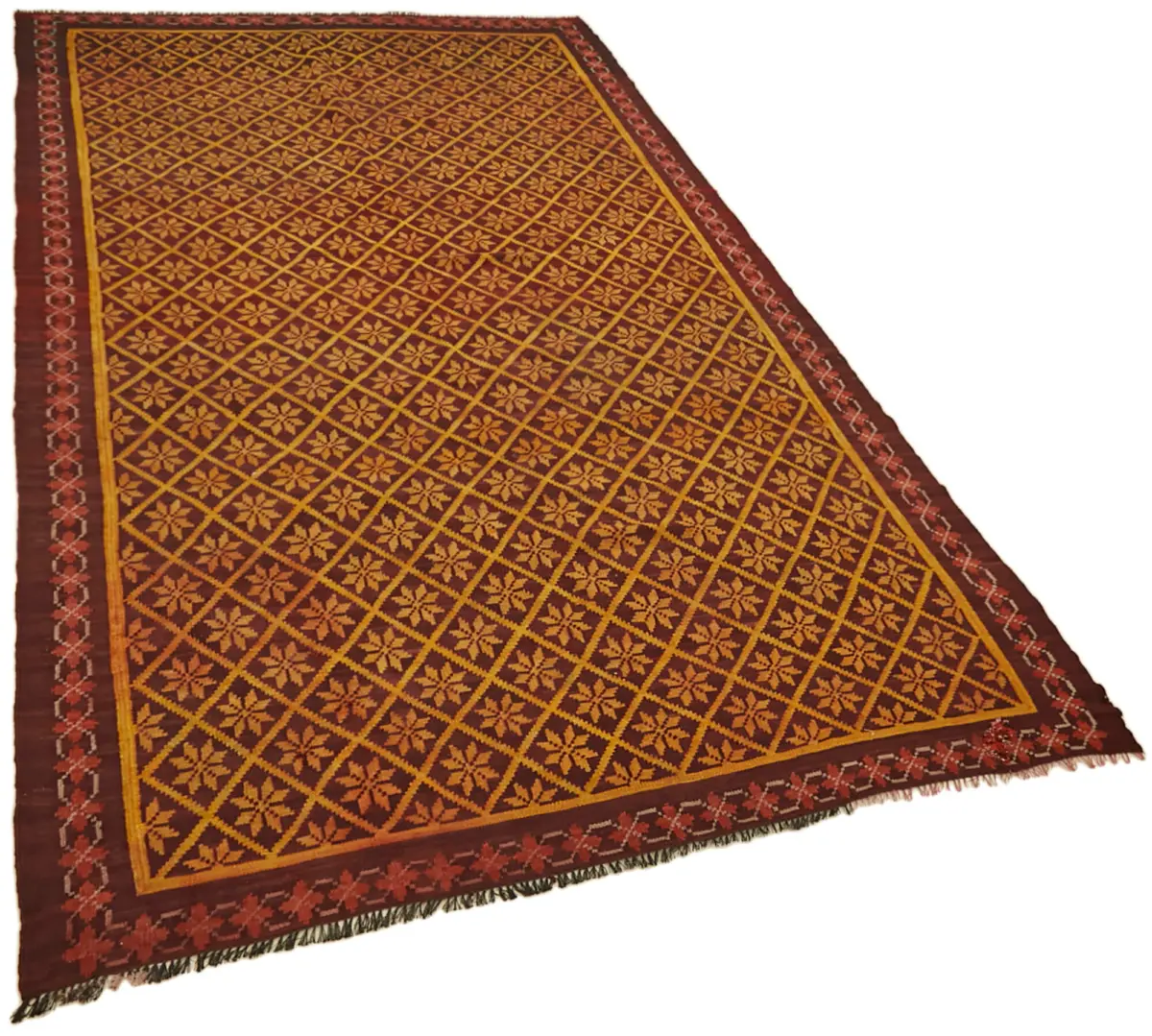 Moldovian Klasik Göbekli Multi Pamuk Üzerine Yün El Dokuma Kilim-178x307 - Görsel 2