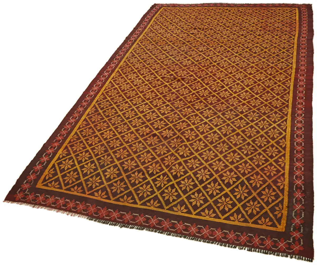 Moldovian Klasik Göbekli Multi Pamuk Üzerine Yün El Dokuma Kilim-178x307 - Görsel 3