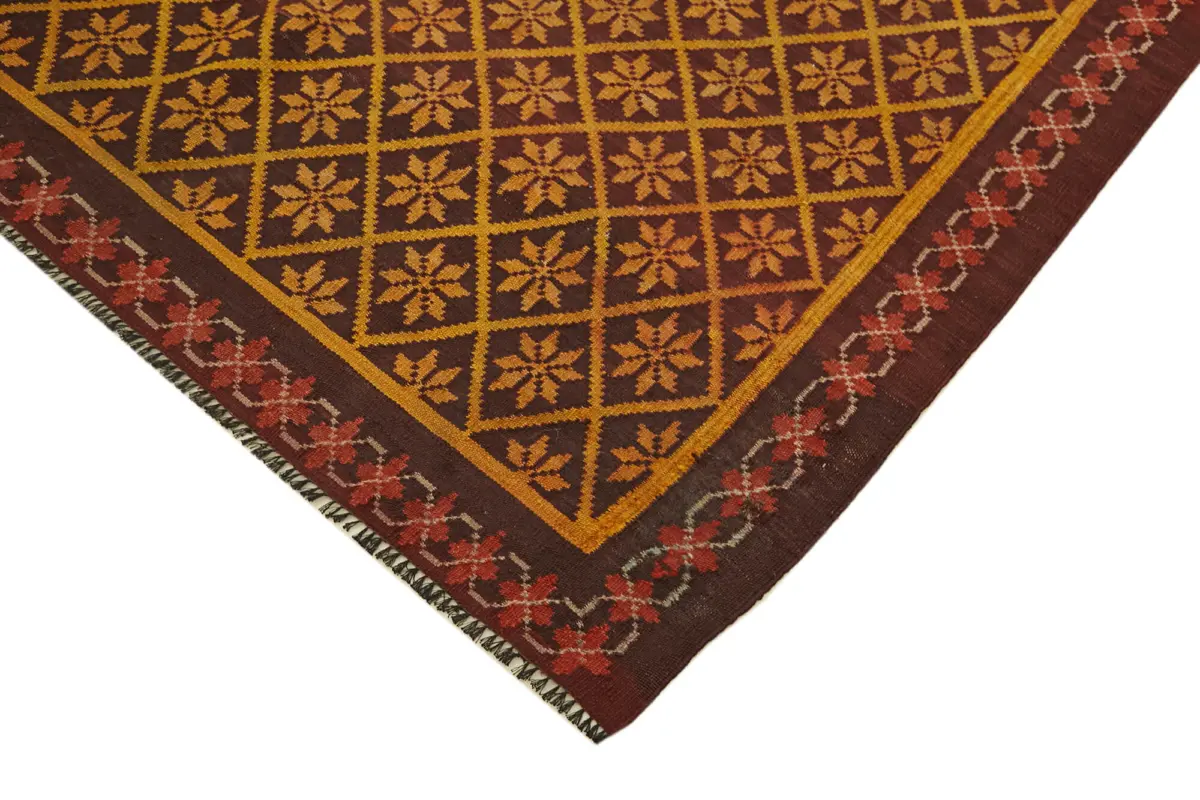 Moldovian Klasik Göbekli Multi Pamuk Üzerine Yün El Dokuma Kilim-178x307 - Görsel 4