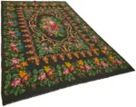 Moldovian Klasik Göbekli Multi Pamuk Üzerine Yün El Dokuma Kilim-212x338 - Görsel 2