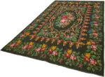 Moldovian Klasik Göbekli Multi Pamuk Üzerine Yün El Dokuma Kilim-212x338 - Görsel 3