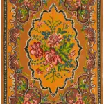 Moldovian Klasik Göbekli Multi Pamuk Üzerine Yün El Dokuma Kilim-175x273