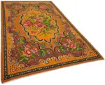 Moldovian Klasik Göbekli Multi Pamuk Üzerine Yün El Dokuma Kilim-175x273 - Görsel 2