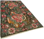 Moldovian Klasik Göbekli Multi Pamuk Üzerine Yün El Dokuma Kilim-180x320 - Görsel 2