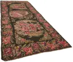 Moldovian Klasik Göbekli Multi Pamuk Üzerine Yün El Dokuma Kilim-180x437 - Görsel 2