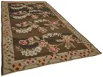 Moldovian Klasik Göbekli Multi Pamuk Üzerine Yün El Dokuma Kilim-207x355 - Görsel 2