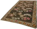 Moldovian Klasik Göbekli Multi Pamuk Üzerine Yün El Dokuma Kilim-207x355 - Görsel 3