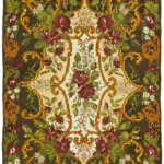 Moldovian Klasik Göbekli Multi Pamuk Üzerine Yün El Dokuma Kilim-202x290