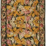 Moldovian Klasik Göbekli Multi Pamuk Üzerine Yün El Dokuma Kilim-190x282