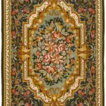 Moldovian Klasik Göbekli Multi Pamuk Üzerine Yün El Dokuma Kilim-202x303