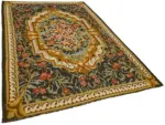Moldovian Klasik Göbekli Multi Pamuk Üzerine Yün El Dokuma Kilim-202x303 - Görsel 2