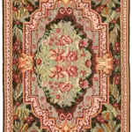 Moldovian Klasik Göbekli Multi Pamuk Üzerine Yün El Dokuma Kilim-184x278