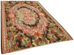 Moldovian Klasik Göbekli Multi Pamuk Üzerine Yün El Dokuma Kilim-184x278 - Görsel 2