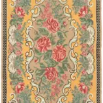 Moldovian Klasik Göbekli Multi Pamuk Üzerine Yün El Dokuma Kilim-178x307