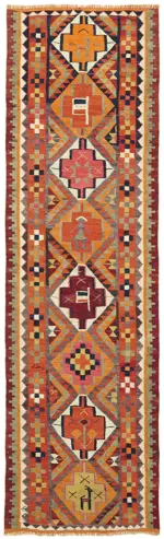 Herki Eskitme Multi Pamuk Üzerine Yün El Dokuma Kilim-090x290