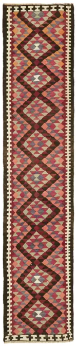 Herki Eskitme Multi Pamuk Üzerine Yün El Dokuma Kilim-088x407