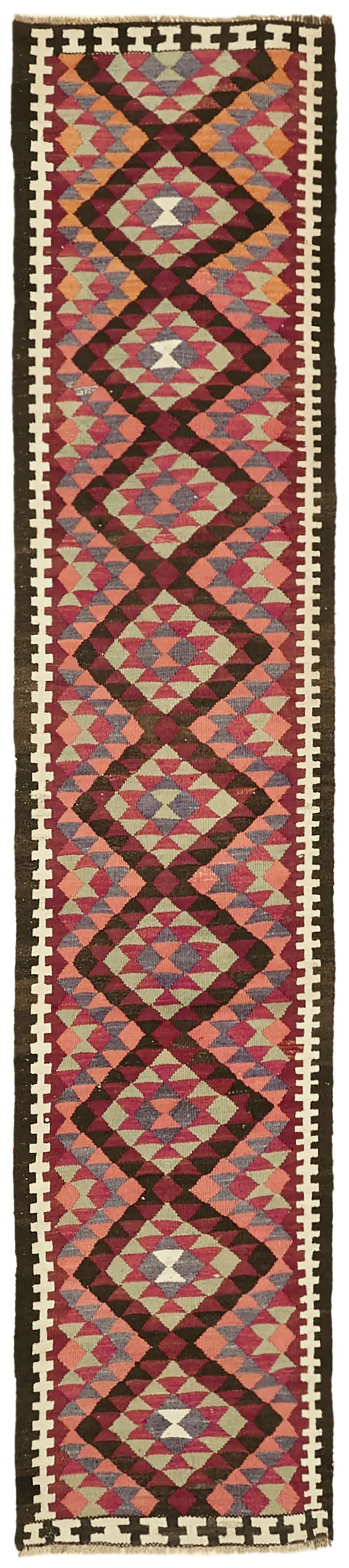 Herki Eskitme Multi Pamuk Üzerine Yün El Dokuma Kilim-088x407 - Görsel 1