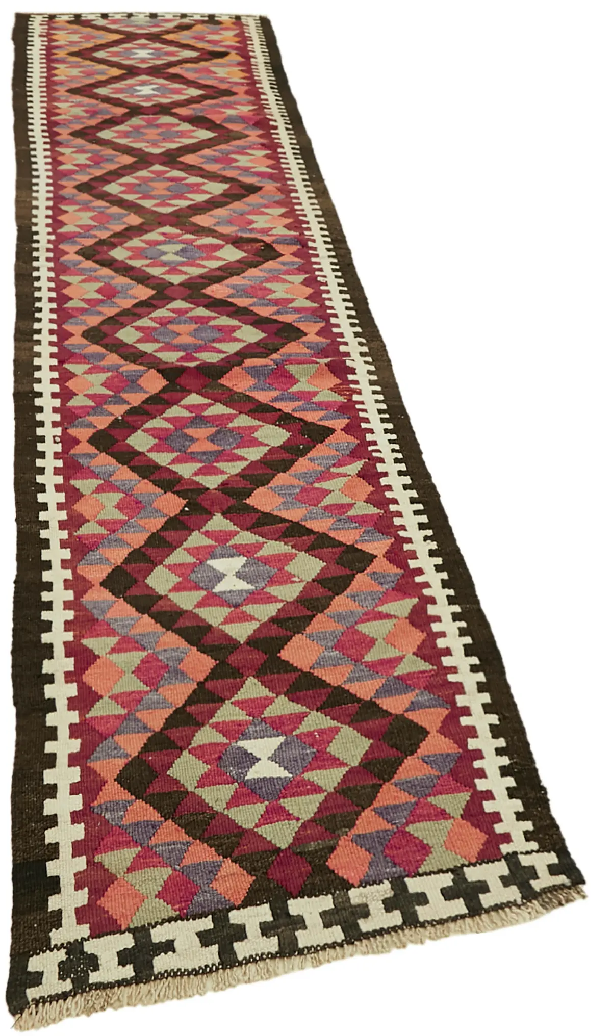 Herki Eskitme Multi Pamuk Üzerine Yün El Dokuma Kilim-088x407 - Görsel 2