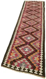 Herki Eskitme Multi Pamuk Üzerine Yün El Dokuma Kilim-088x407 - Görsel 3