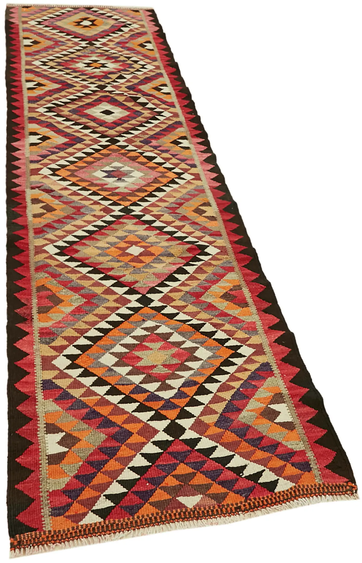 Herki Eskitme Multi Pamuk Üzerine Yün El Dokuma Kilim-090x332 - Görsel 2