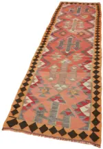 Herki Eskitme Multi Pamuk Üzerine Yün El Dokuma Kilim-095x344 - Görsel 3