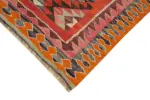Herki Eskitme Multi Pamuk Üzerine Yün El Dokuma Kilim-105x336 - Görsel 4