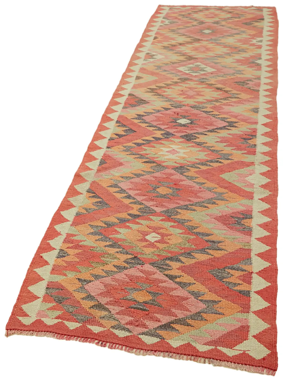 Herki Eskitme Multi Pamuk Üzerine Yün El Dokuma Kilim-096x315 - Görsel 3