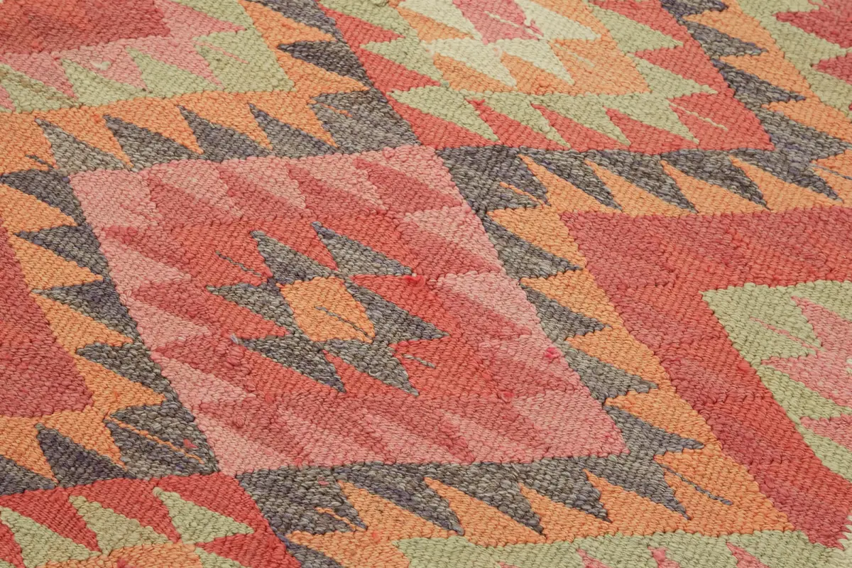 Herki Eskitme Multi Pamuk Üzerine Yün El Dokuma Kilim-096x315 - Görsel 5