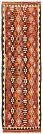 Herki Eskitme Multi Pamuk Üzerine Yün El Dokuma Kilim-086x274