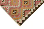 Herki Eskitme Multi Pamuk Üzerine Yün El Dokuma Kilim-106x340 - Görsel 4