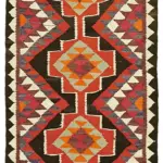 Herki Eskitme Multi Pamuk Üzerine Yün El Dokuma Kilim-092x342